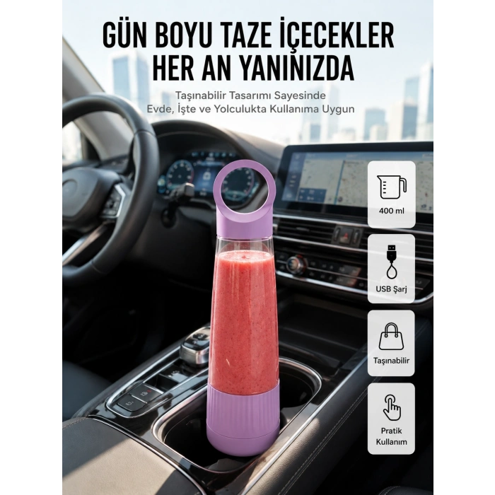 Sağlıklı Yaşam İçin 400 Ml Taşınabilir Blender