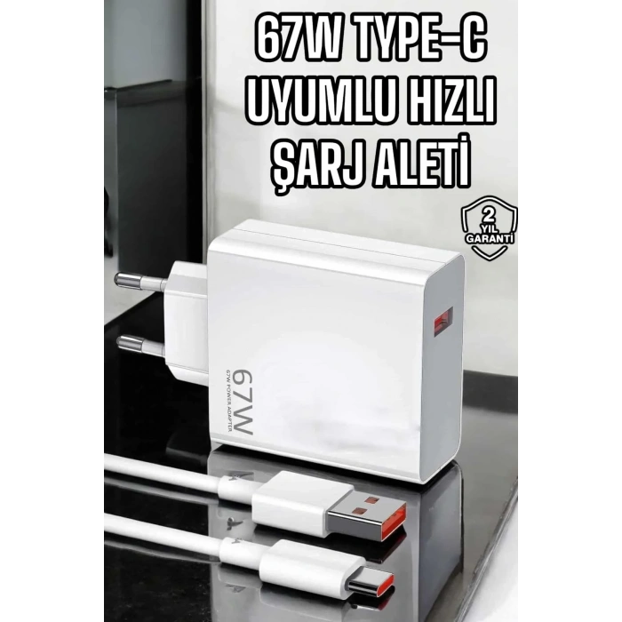 Şarj Aleti Turbo Hızlı 67w Type-c Hızlı Şarj