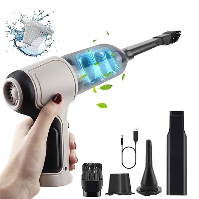 Şarj Edilebilir El Tipi Çok Fonksiyonlu Araç ve Ev Süpürgesi JB-107 (5263)