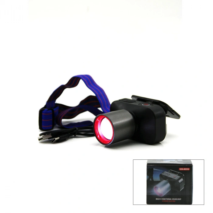 ŞARJLI 30W KAFA LAMBASI FENER 1 LED USB - TYPE-C KADEME IŞIK AYARI - FLAŞÖR (5263)