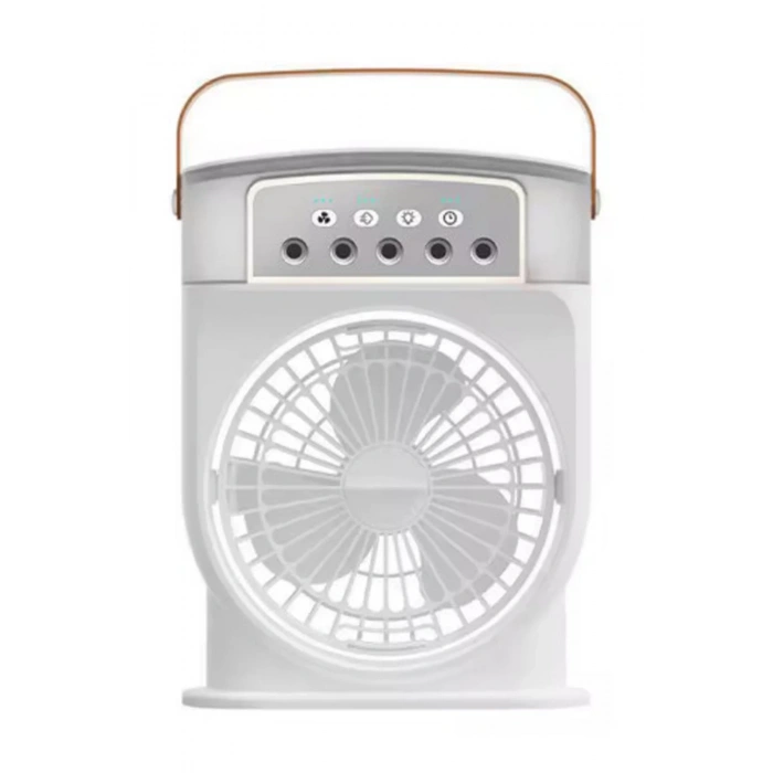 Şarjlı 600 Ml Su Hazneli Taşınabilir Masaüstü Vanilatör  Güçlü Fan Ve 2000 Mah Pil Beyaz