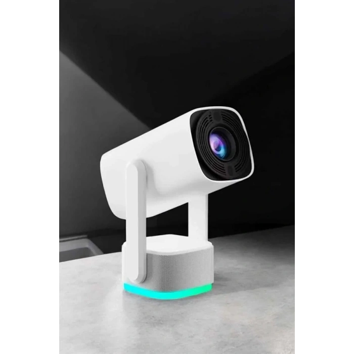 Şarjlı Projeksiyon Oyun Sinema Projektörü 4k Hd Görüntü Kaliteli