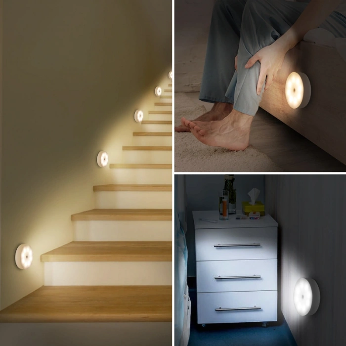 Şarjlı Sensörlü Gece LED Lambası (5263)