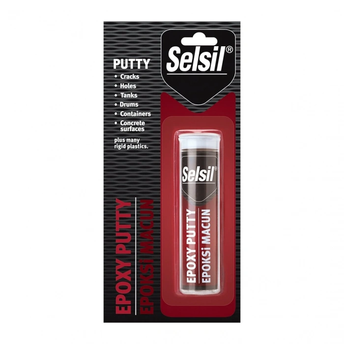 SELSİL EPOXY PUTTY - EPOKSİ MACUN ISIYA DAYANIKLI YAPIŞTIRCI 57GR AHŞAP - METAL - CAM - SERAMİK (5263)