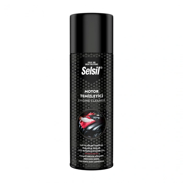 SELSİL OTO - ARAÇ MOTOR TEMİZLEYİCİ - PARLATICI - TOZ YAPIŞMA ENGELLEYİCİ SPREY 500ML (5263)