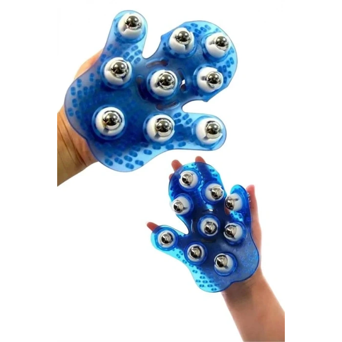 Selülit Giderici Masaj Eldiveni 9 Bilyeli Palm Masaj Eldiven Tam Vücut