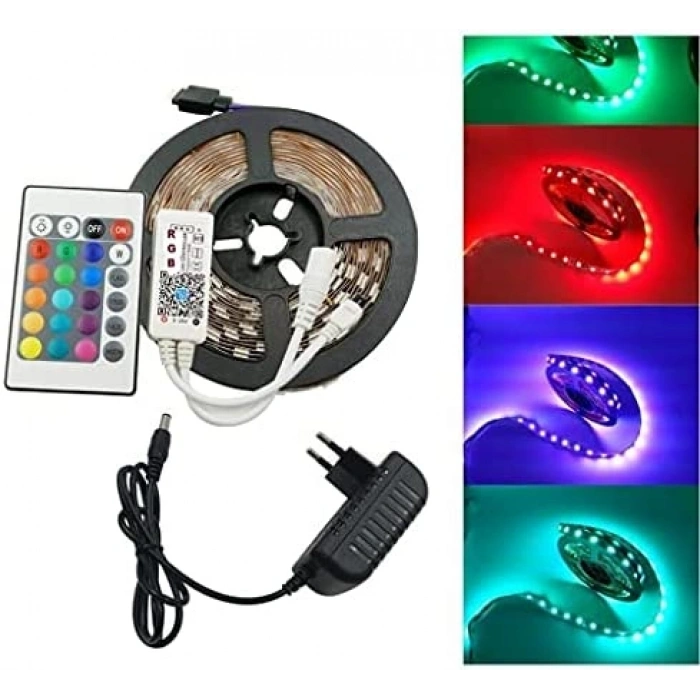 Şerit Led 5 Metre Kumandalı Animasyonlu RGB (5263)