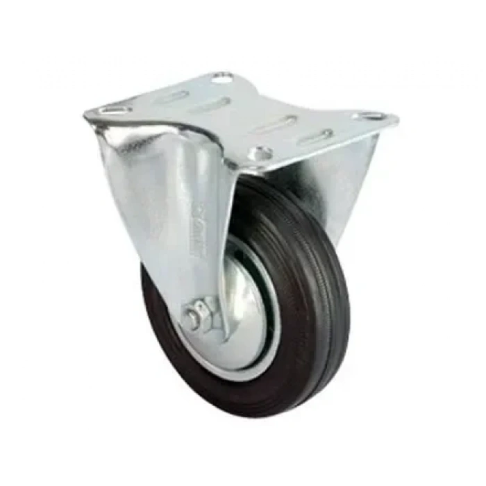 Servis Tekeri - Tablalı Siyah Sabit - Çap 100 Mm