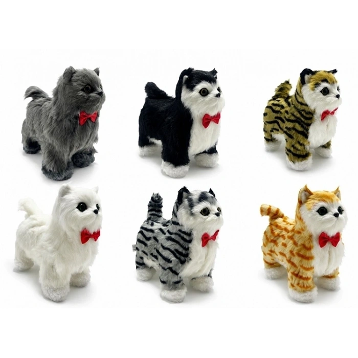 Sesli Hareketli Yürüyen Peluş Kedi Alk3389