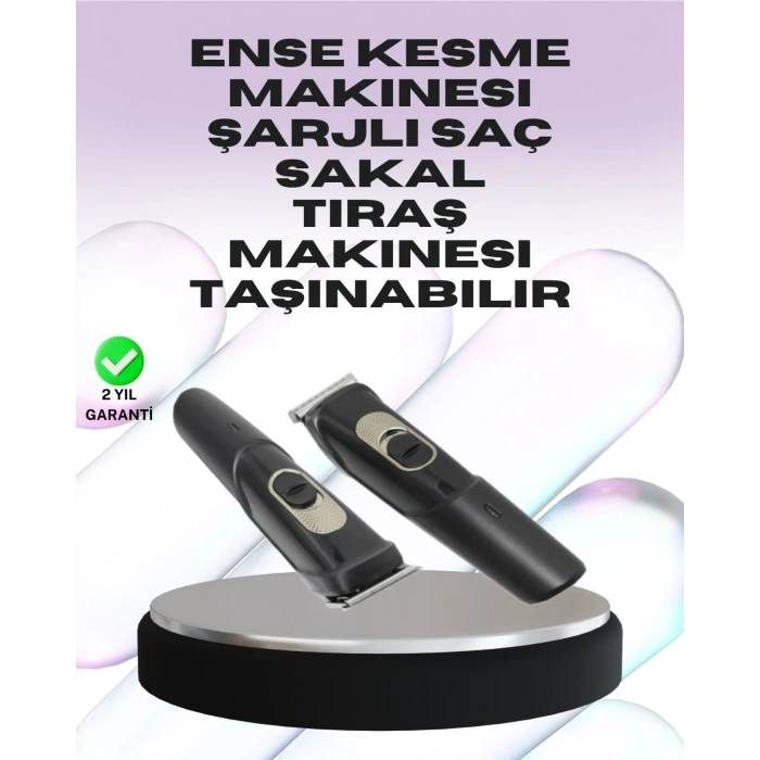 Sessiz Motorlu, Kablosuz Kullanımlı Şarjlı Saç Ve Sakal Kesme Makinesi – Taraklı Set