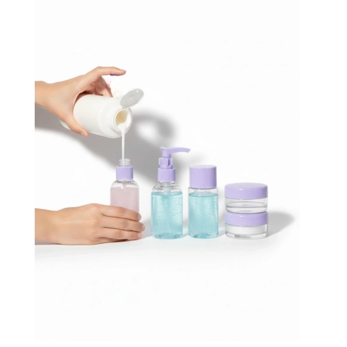 Seyahat İçin 5’li Şeffaf Kozmetik Şişe Seti 30 Ml