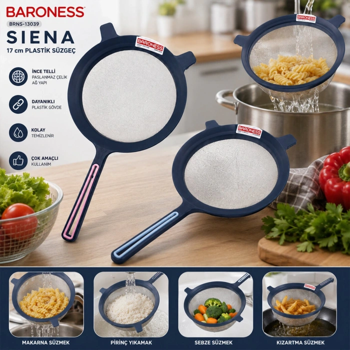 SİENA 17CM PLASTİK SÜZGEÇ (5263)