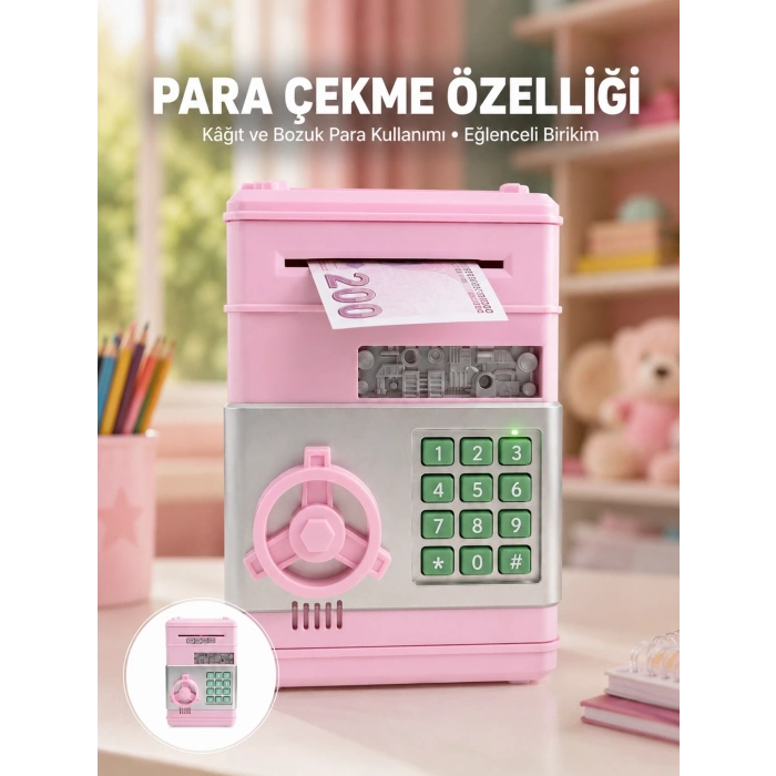 Şifreli Elektronik Para Biriktirme Kumbarası Büyük Kapasiteli