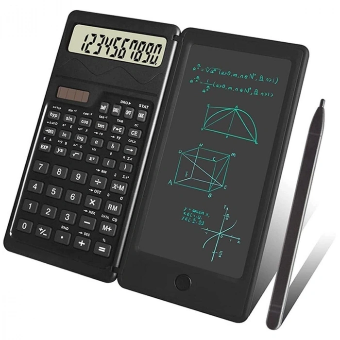 Silinebilir LCD Yazı Tabletli,Kalemli Katlanabilir Bilimsel Hesap Makinesi (5263)