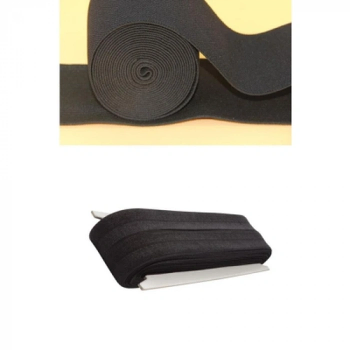 SİYAH - 1.5CM PAÇA LASTİK YASSI GENİŞ 10MT. (5263)