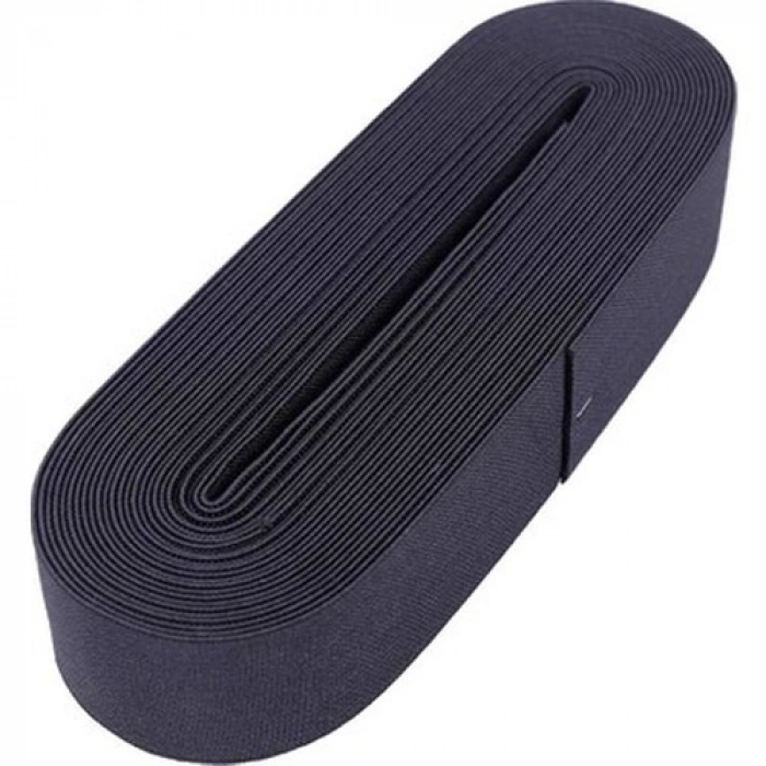 SİYAH - 4CM PAÇA LASTİK YASSI GENİŞ 10MT. (5263)