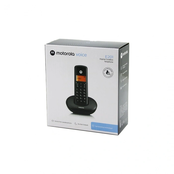 SİYAH DİJİTAL KABLOSUZ - TELSİZ TELEFON ARAYAN NO GÖRME 50 HAFIZA 300M ALAN E-201 (5263)