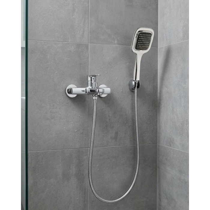 Siyah Duş Seti El Duşu Başlığı Spiral Hortum Dayanıklı Banyo Duş Aksesuarı