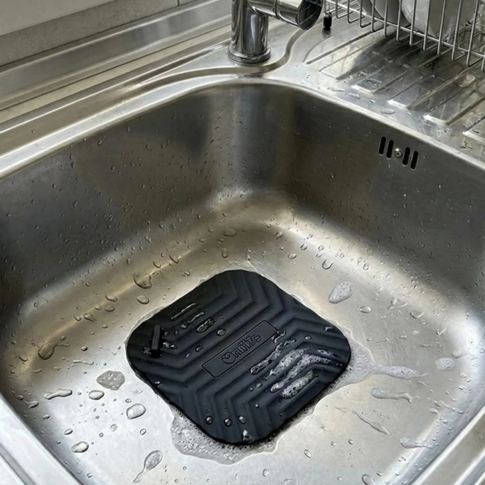 Siyah Kare Evye Gider Koku Önleyici Silikon Mat – Lavabo Süzgeç ve Haşere Engelleyici (5263)