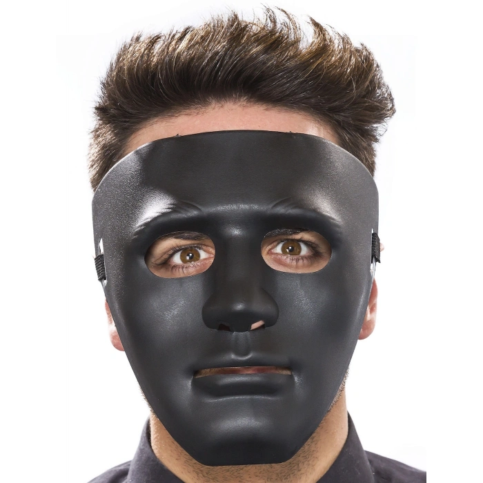 Siyah Renk Hip Hop Anonim Jabbawockeez Dans Maskesi 18x19 cm (5263)