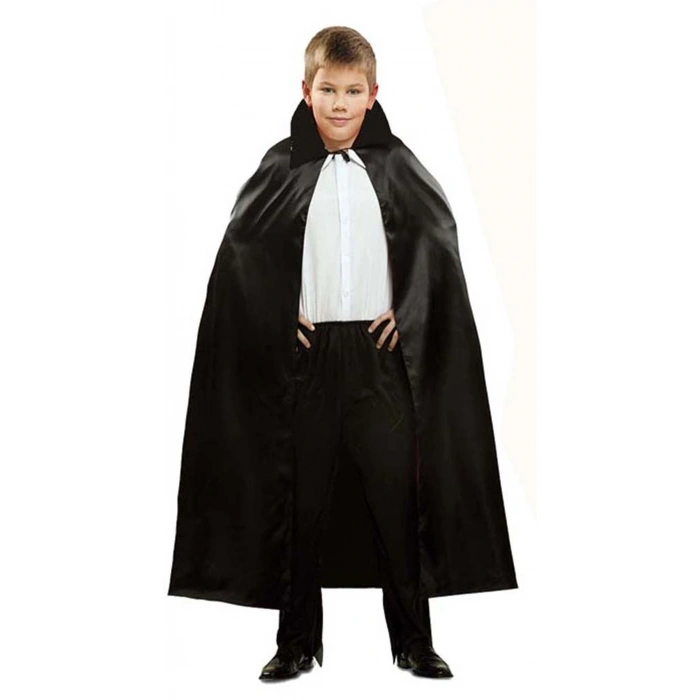 Siyah Renk Yakalı Halloween Pelerini 90 cm (5263)
