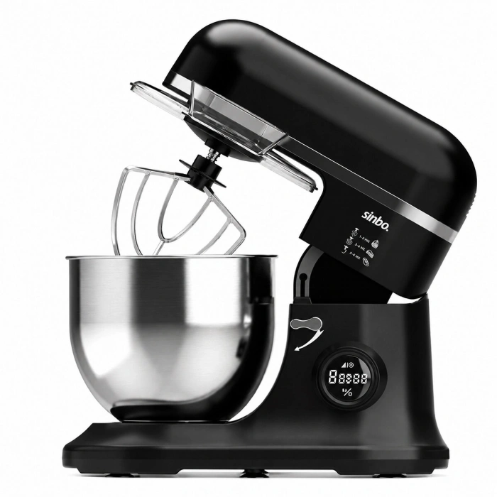 SİYAH STANDLI MİKSER ÇIRPICI - HAMUR YOĞURUCU - KARIŞTIRICI 8 KADEME HIZ AYAR 7L ÇELİK HAZNE 1500W SMX-2773 (5263)