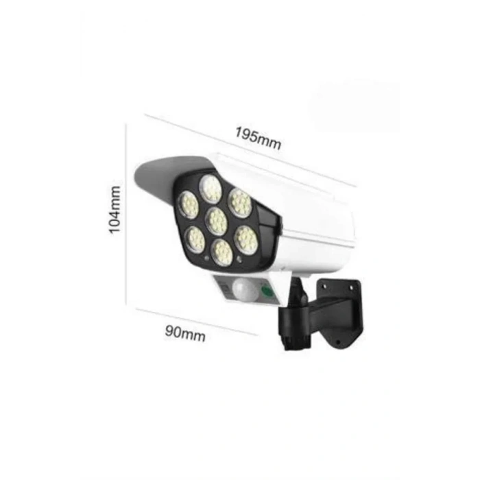 Solar Lamba Kamera Görünümlü Duvar Lambası Dönebilen Bahçe Aydınlatması