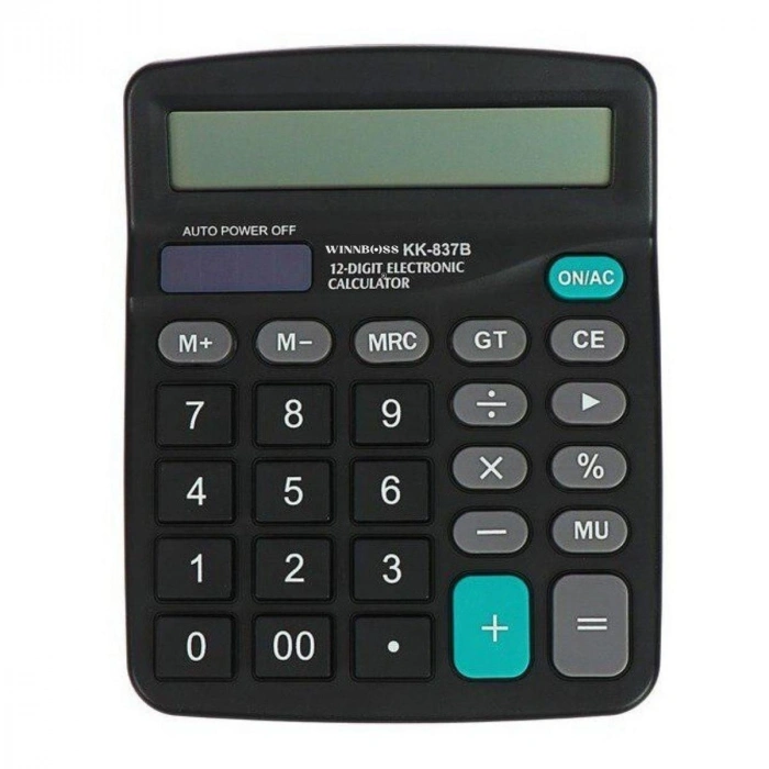 Standart Fonksiyonlu 12 Haneli Geniş LCD Ekran,Pill Masaüstü Hesap Makinesi (5263)