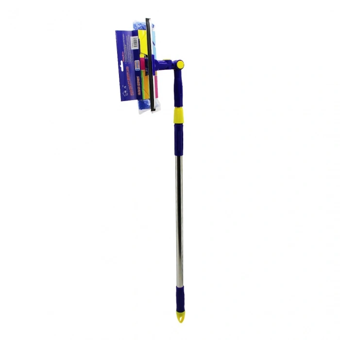 STAR Q 2 BAŞLI=CAMSİL ÇEKPAS - M.FİBER MOP=24.5CM 360 DERECE BAŞLIK CAMSİL - MOP UZAYAN METAL - PLS.SAP= 85-133CM (5263)