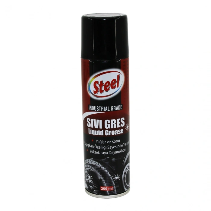 STEEL ST-1304 SIVI GRES SPREY 200ML YAĞLAR - KORUR - ISIYA DAYANIKLI (5263)