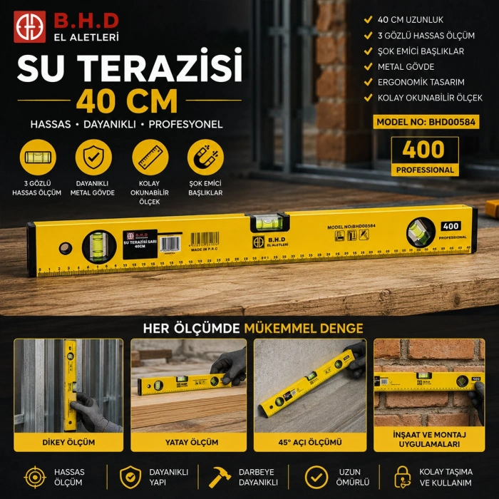 SU TERAZİSİ 40CM SARI (5263)