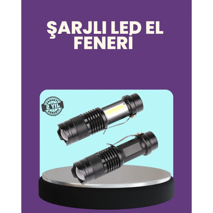 Suya Dayanıklı 4 Modlu Mini Led El Feneri