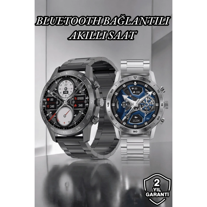 Suya Dayanıklı Dokunmatik Akıllı Saat Bluetooth 5.0, Sesli Asistan Ve Sağlık Takibi