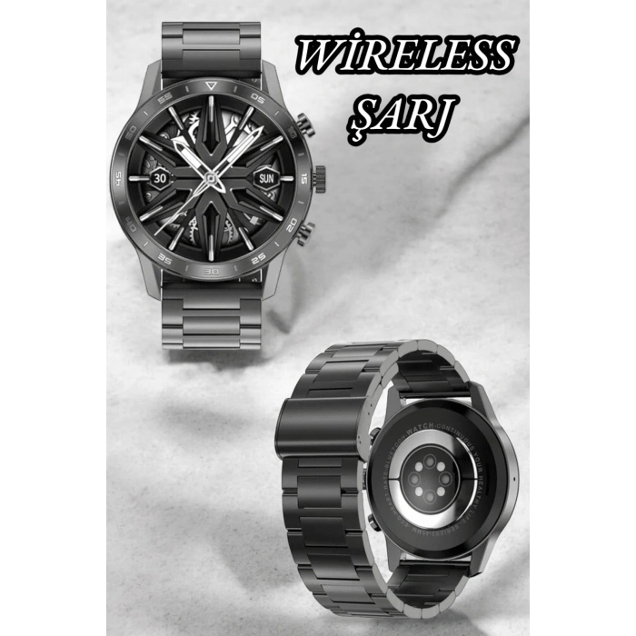 Suya Dayanıklı Dokunmatik Akıllı Saat Bluetooth 5.0, Sesli Asistan Ve Sağlık Takibi