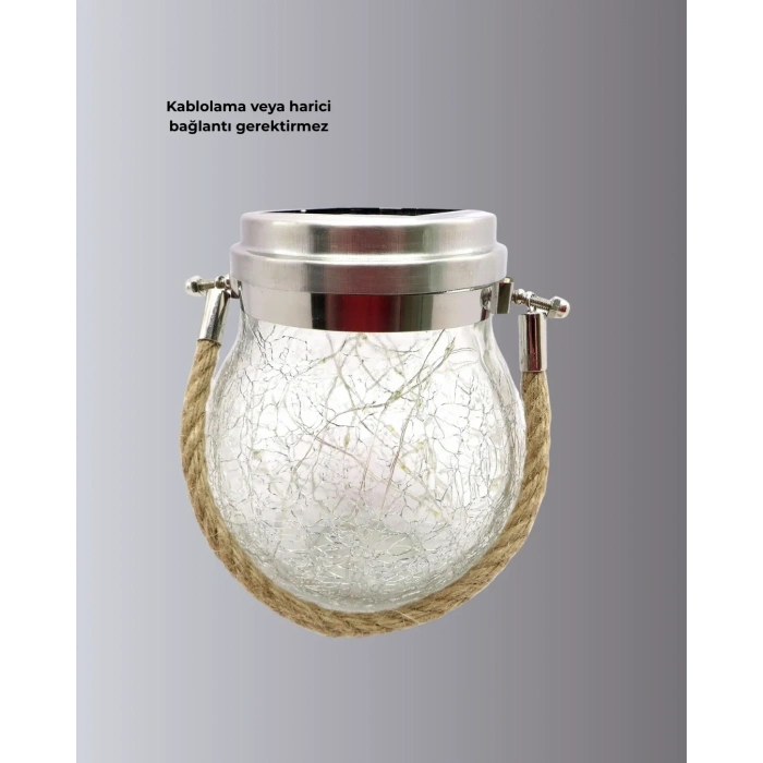 Suya Dayanıklı Güneş Enerjili Cam Şişe Sarkıt Lamba