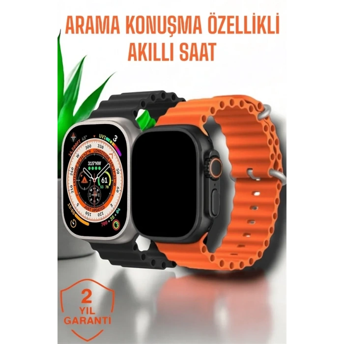 Suya Ve Toza Dayanıklı 45 Mm Akıllı Saat Bildirim Ve Cevapsız Çağrı Görüntüleme