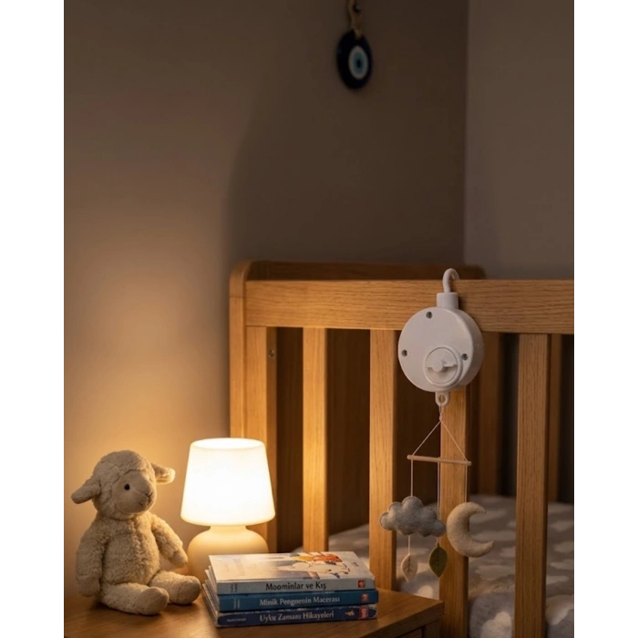 Taşınabilir Bebek Uyutucu Müzik Kutusu Pil Gerektirmeyen Mekanik Tasarım
