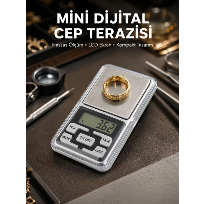 Taşınabilir Dijital Cep Terazisi 5 Ölçüm Birimli Yeni Nesil