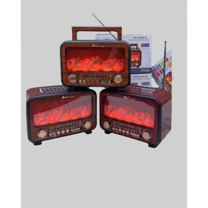 Taşınabilir Kamp Hoparlörü – Solar Şarjlı, Şömine Efektli, 7w Güçlü Ses