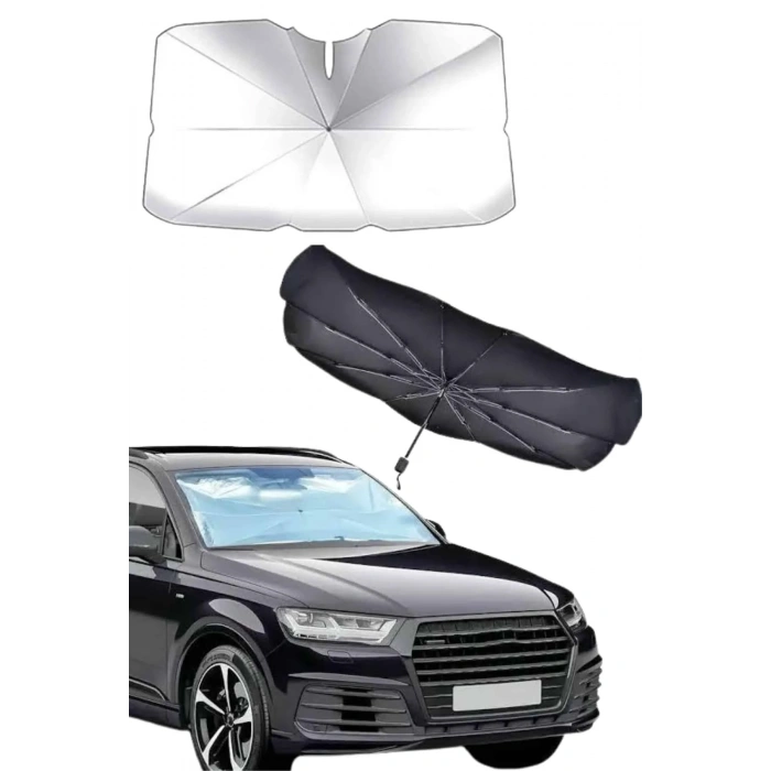 Taşınabilir Oto Cam Güneşliği Katlanabilir Tüm Araçlara Uyumlu Güneş Gölge Koruyucu