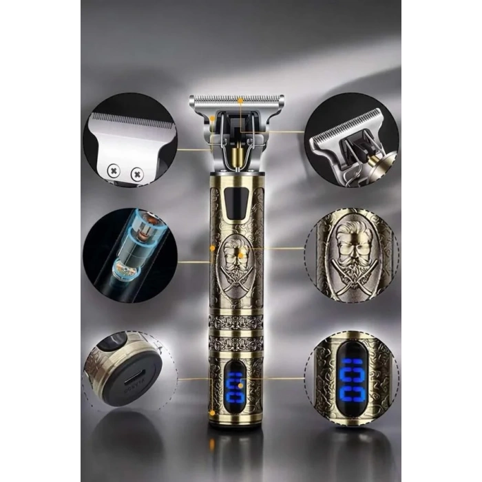 Tıraş Makinesi Çizik Tıraş Paslanmaz Çelik Uzun Ömürlü Şarjlı