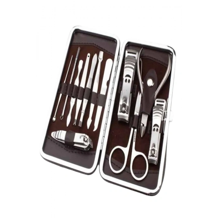 Tırnak Bakım Seti Tırnak Düzeltme Batık 12 Parça Çanta Tipi Manikür Pedikür