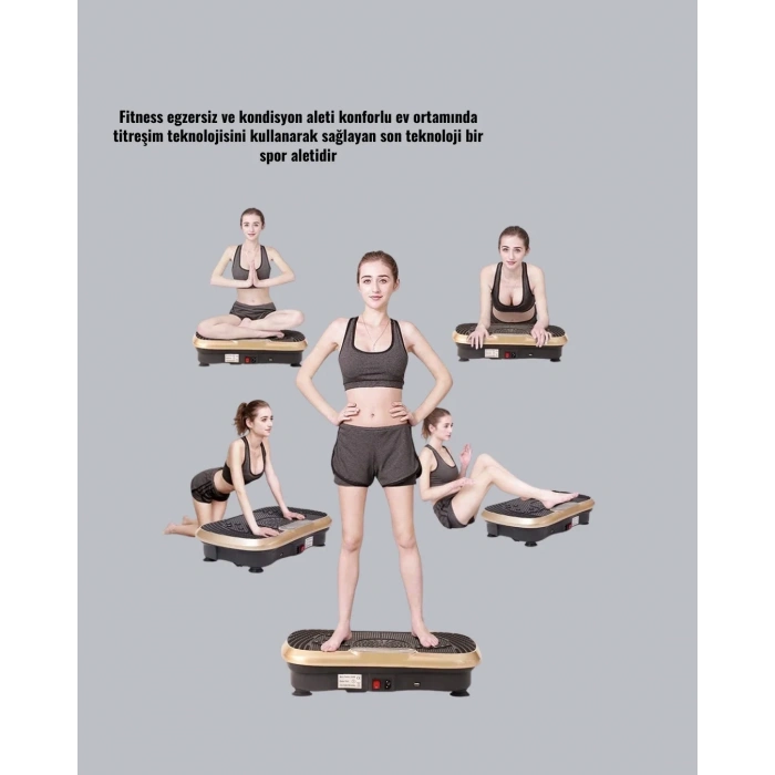 Titreşimli Egzersiz Platformu Evde Fitness Ve Kas Güçlendirme