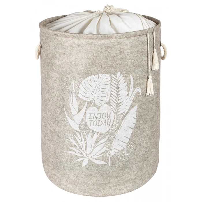 Torbalı Ve Kulplu Püskül Detaylı Düzenleyici Çok Amaçlı Organizer Keçe Sepet -03631