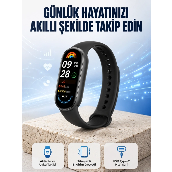 Tpu Ve Silikon Kordonlu Akıllı Bileklik – 20 Gün Bekleme Süresi Yeni Nesil