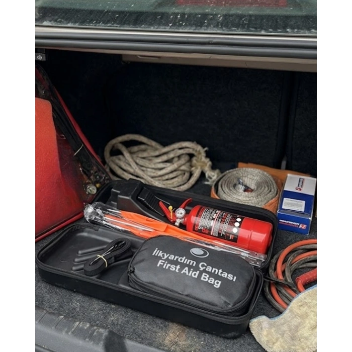 Trafik Seti Acil Durum Araç Güvenlik Kiti Yangın Tüpü Ve Reflektörlü