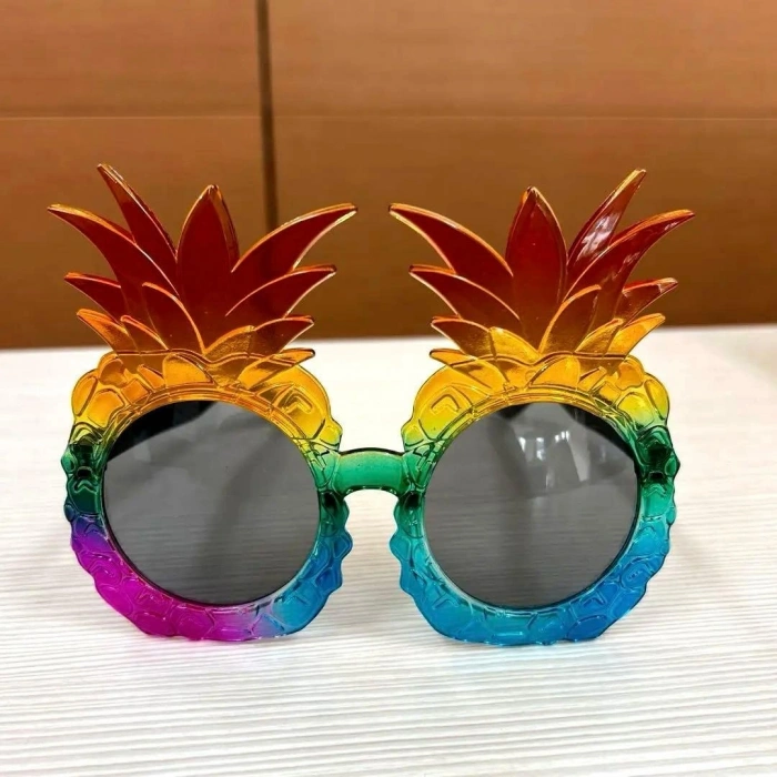 Tropikal Ananas Tasarımlı Renkli Hawaii Parti Gözlüğü (5263)