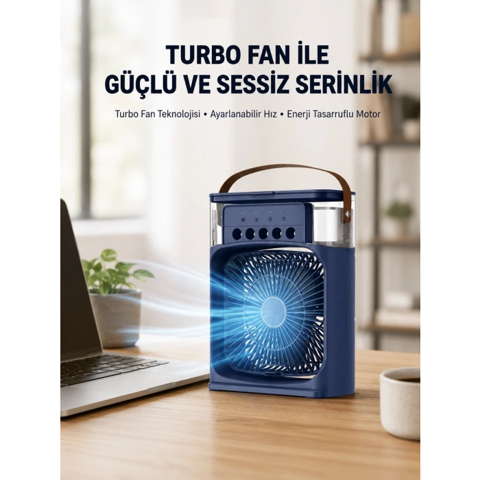 Turbo Fan Teknolojili Sessiz Ve Güçlü Soğutma Masası Vantilatör