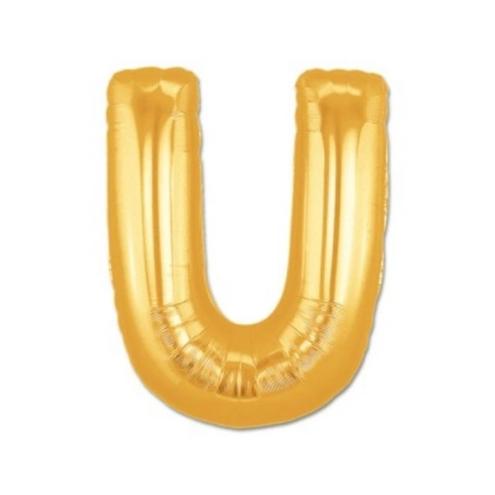 U Harf Folyo Balon Altın Renk  40 inç (5263)