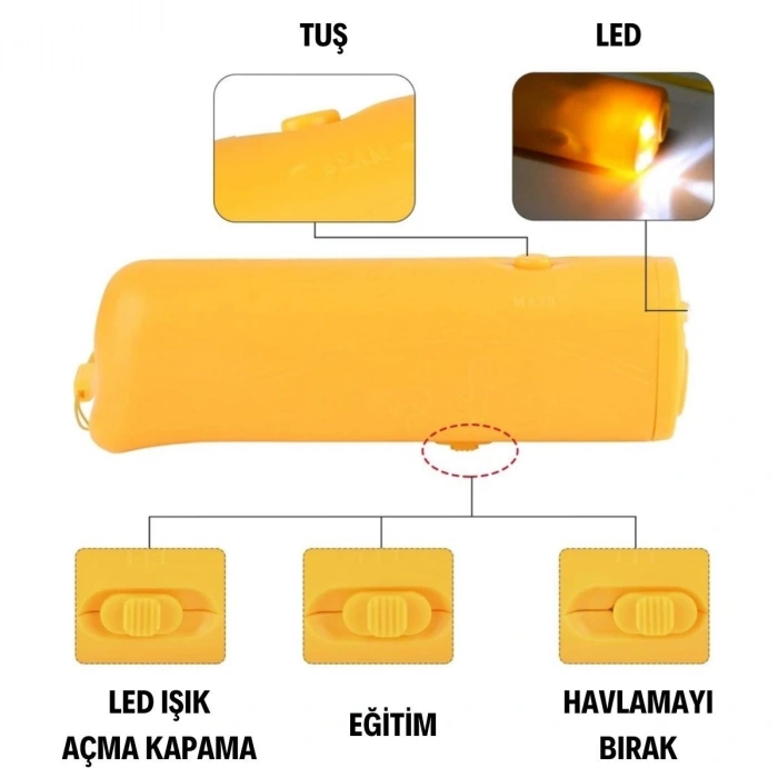 Ultrasonik Köpeksavar Köpek Kovucu Köpek Kornası Eğitim Cihazı (5263)